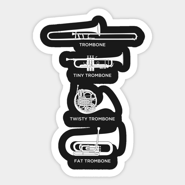 Funny Types Of Trombone Sticker by MeatMan